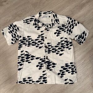 Ava Sky Fish Print Boys Size 12 Shirt Hunter